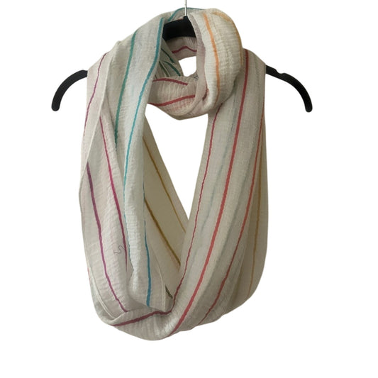 🍷Modena wool blend lightweight multicolored stripe circle infinity scarf