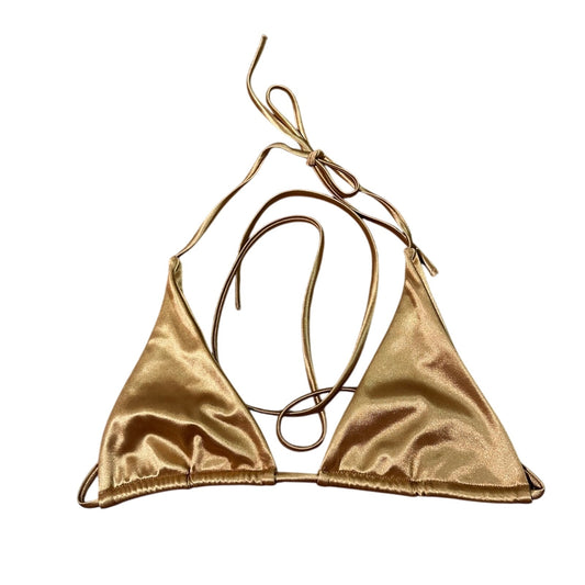 🍷Gold string triangle bikini top size medium