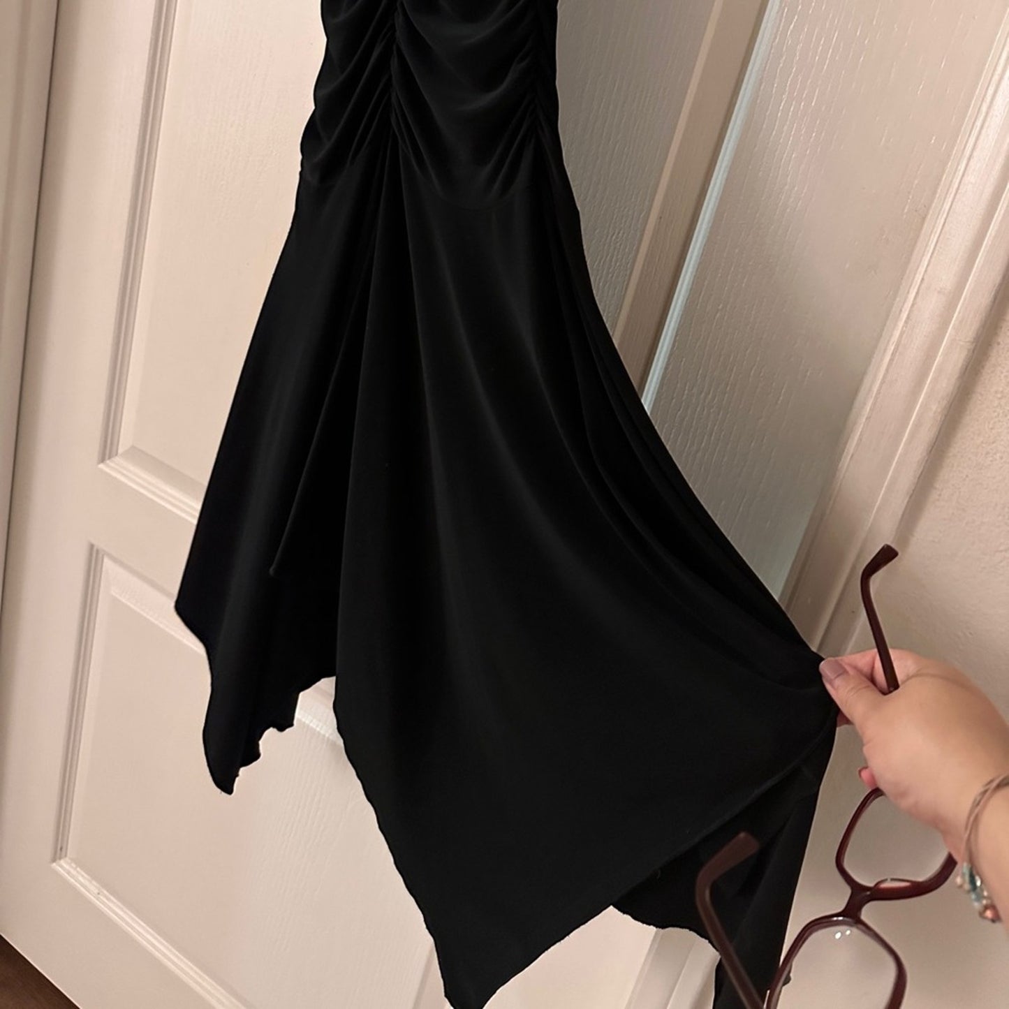 Black midi cocktail dress size xs