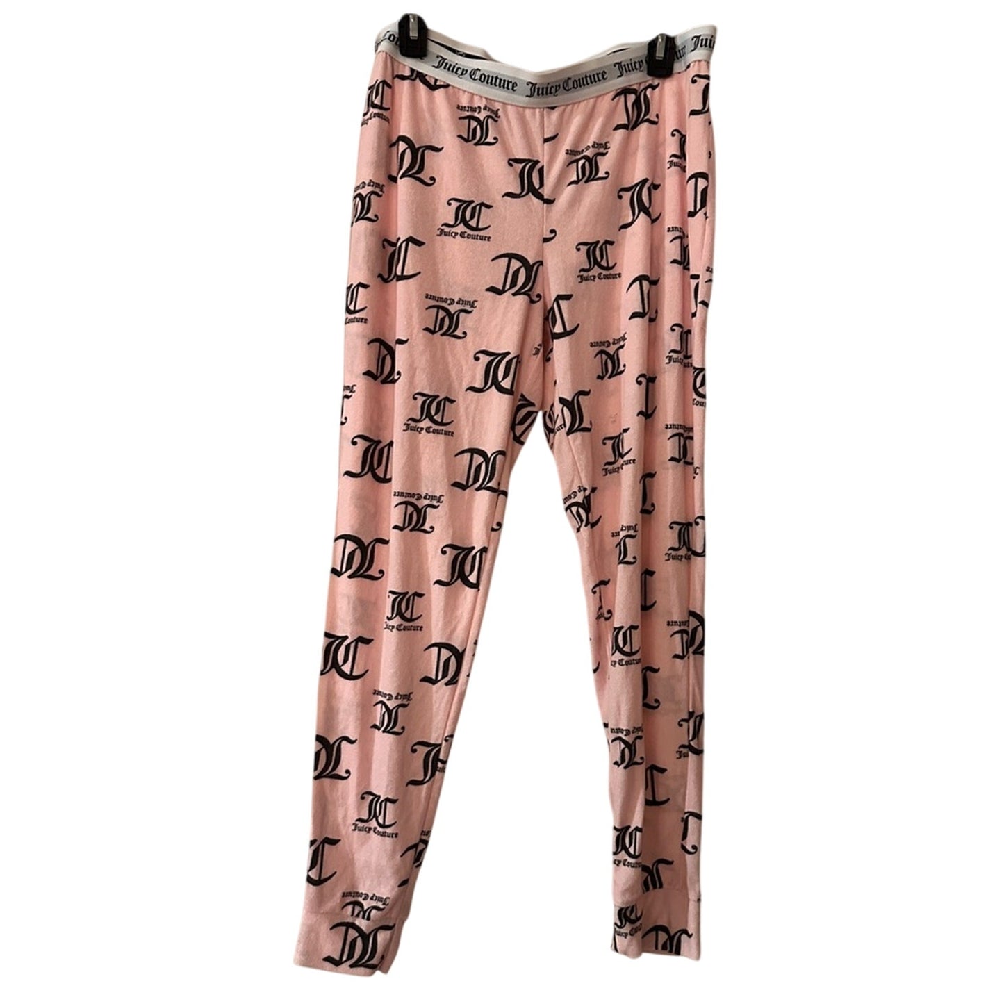 Juicy Couture print pink and black pajama pants size large