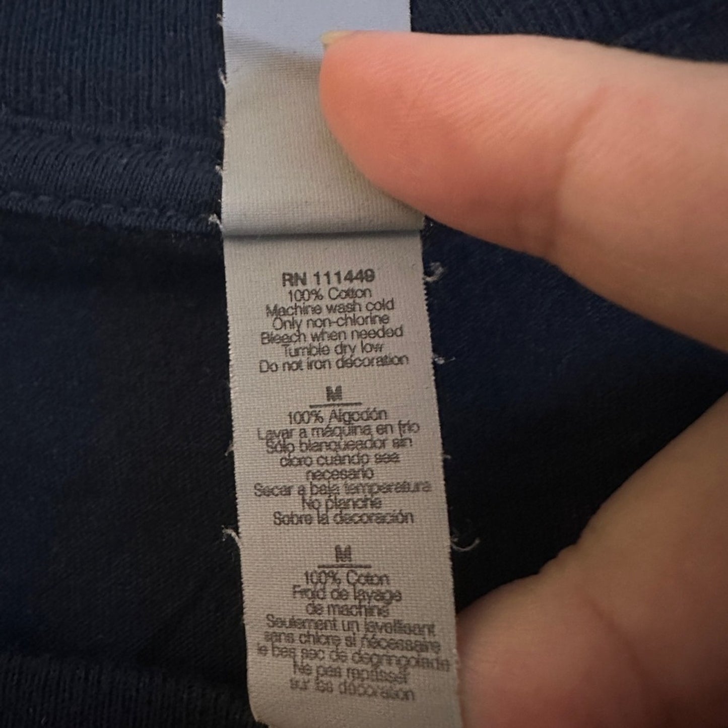 Michigan navy blue tee size medium