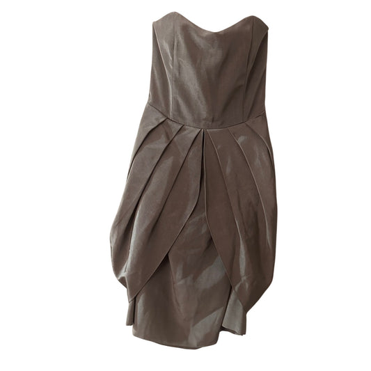 Coley Claire grey draped cocktail dress size 4