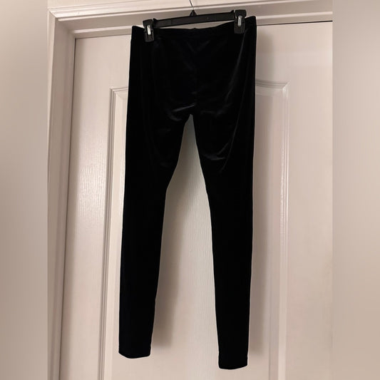 🍷Vintage K.Bell black velvet leggings size large