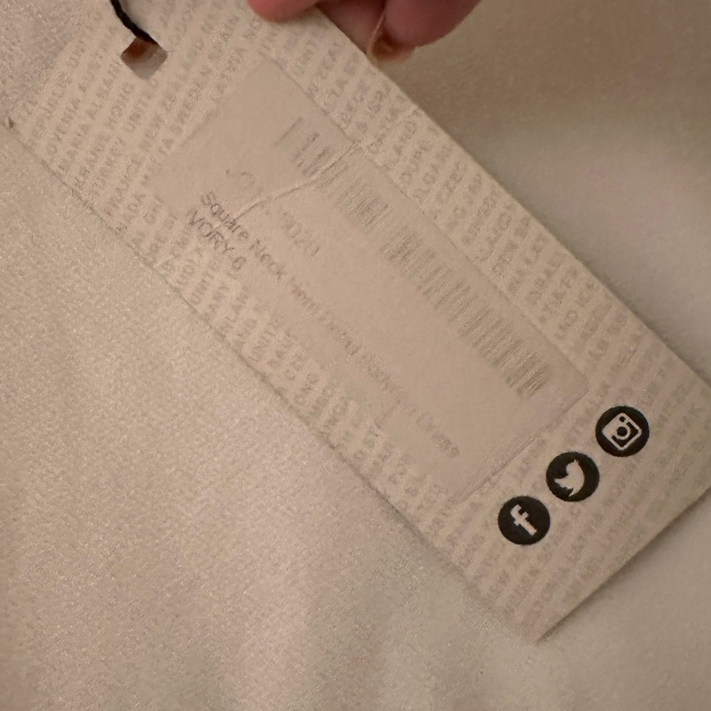 NWT boohoo white ivory square neck micro mini bodycon dress size 2