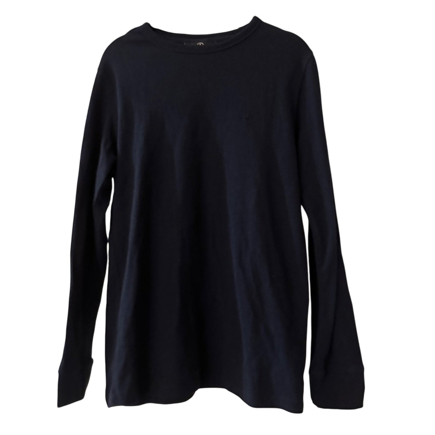 Volcum navy blue waffle knit long sleeve tee size medium