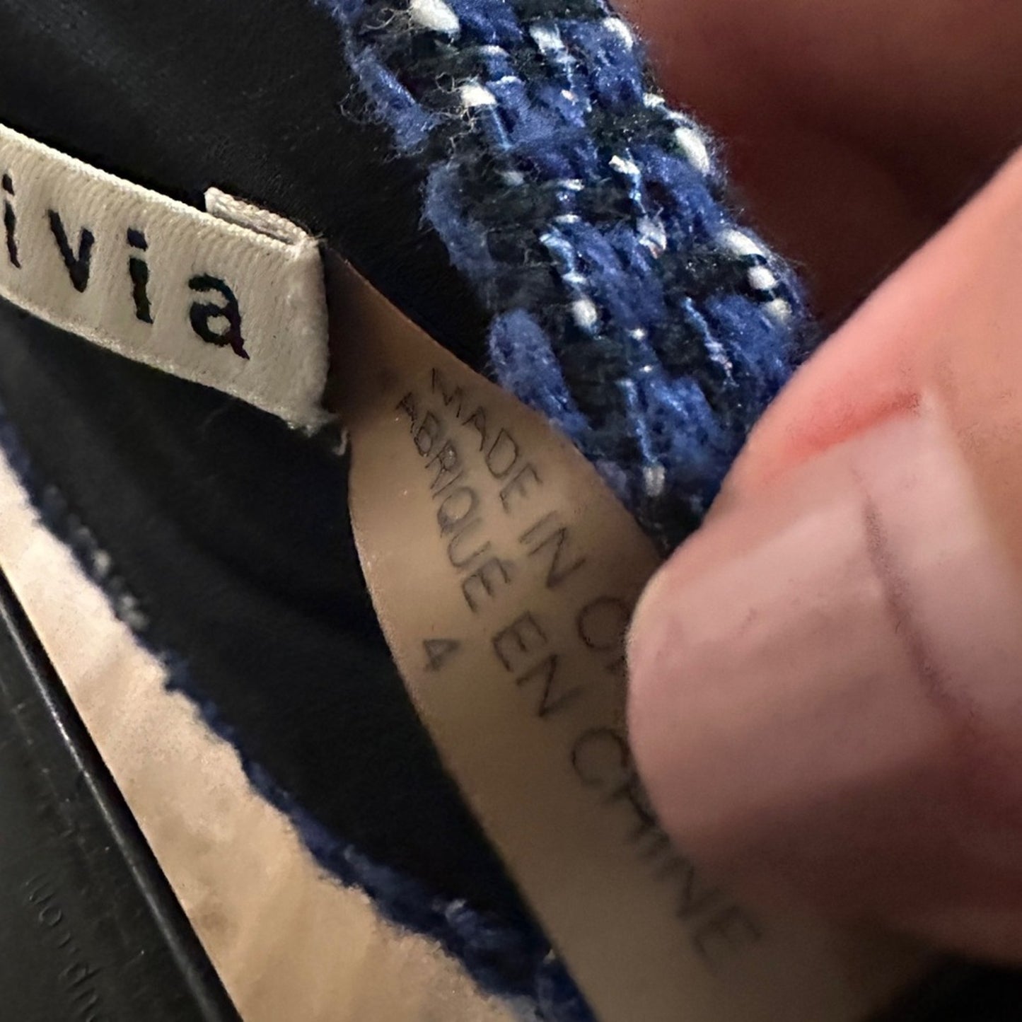 Alice + Olivia blue tweed mini skirt size 4
