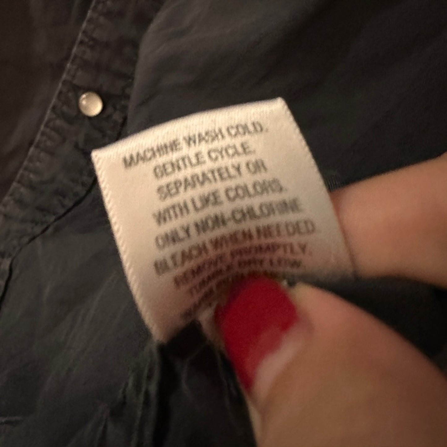 Mossimo supply co black pearl snap shirt size medium