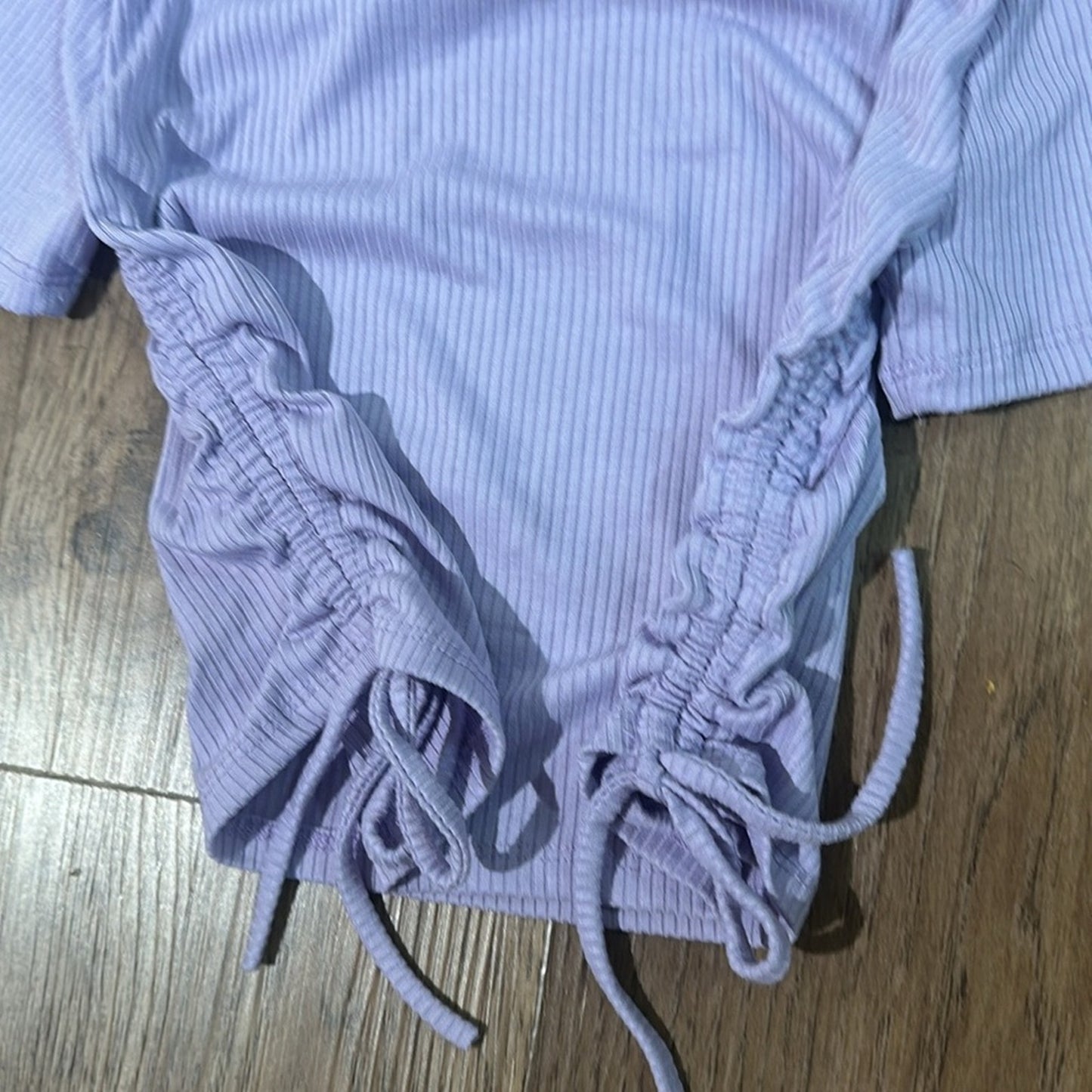 Timing set of 2 ribbed knit baby short sleeve tees size medium
