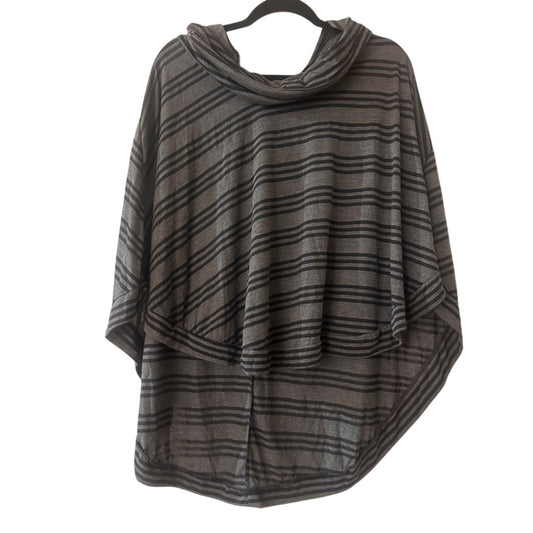 🍷Olivia noon great and black striped light weight poncho size XL