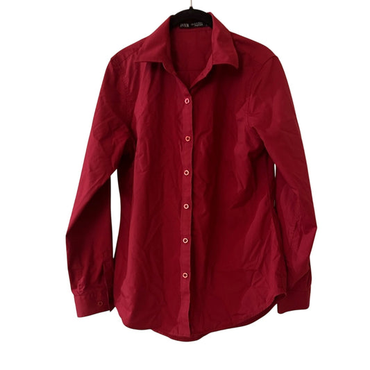 🐈‍⬛J.Ver dark red button up shirt size medium