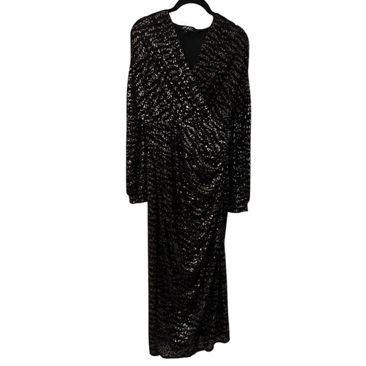 Jeff Gallano black and metallic animal print believer dress size 1 / small