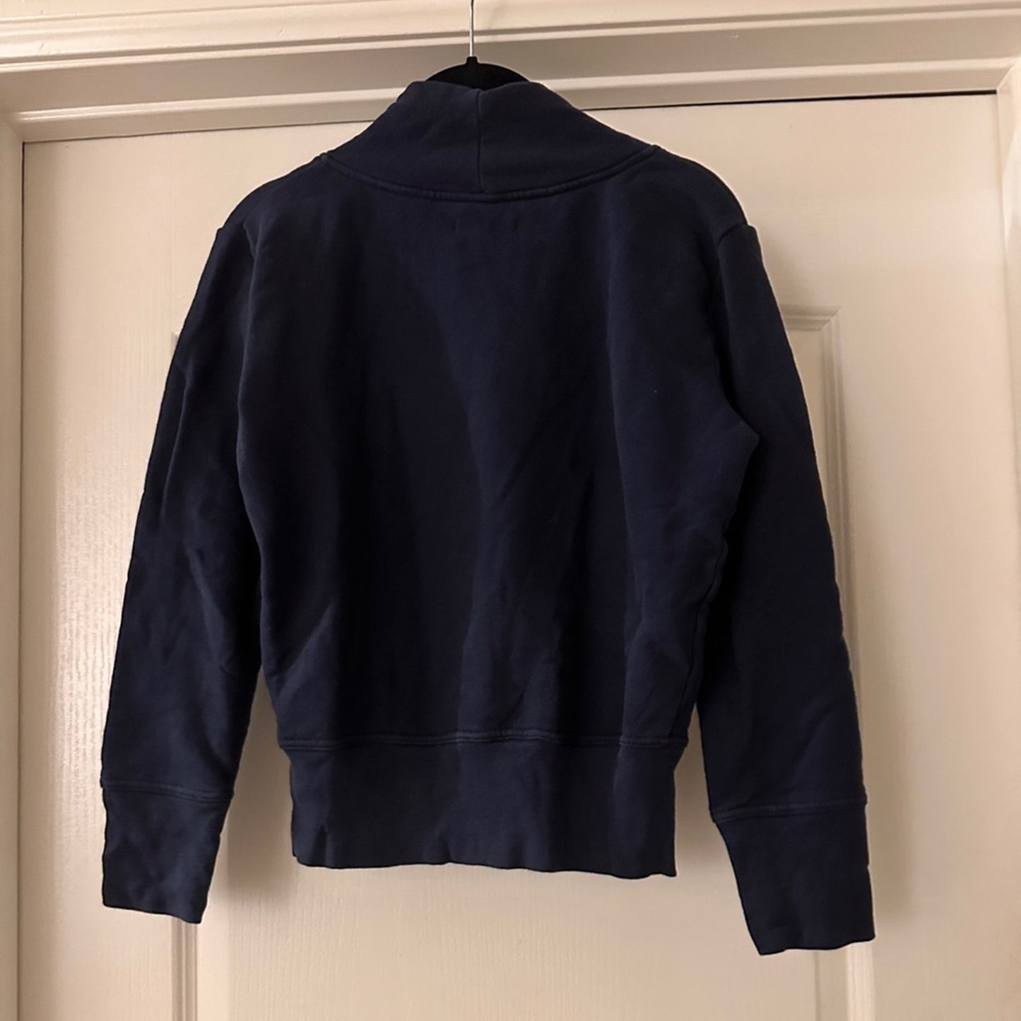 Madewell navy mock turtleneck french terry sweatshirt size small