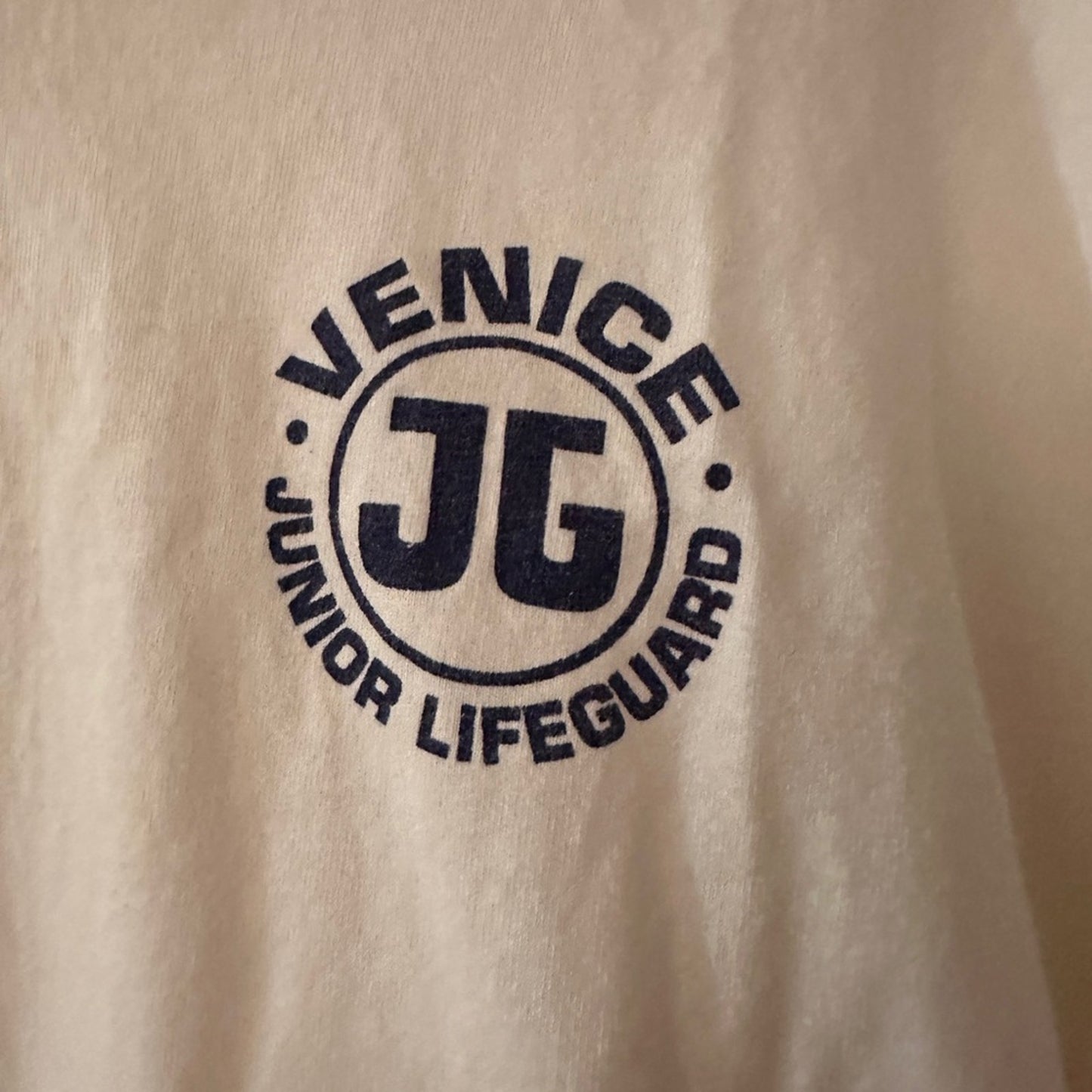 Hanes Venice beach Jr Lifeguard graphic tee size large