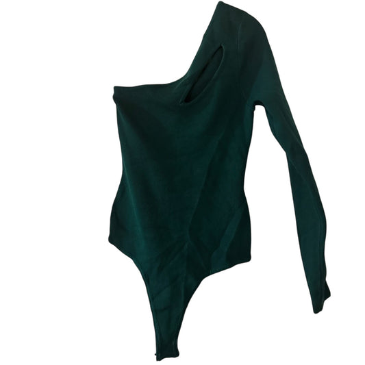 NWT Asymmetrical Green Bodysuit Size Medium