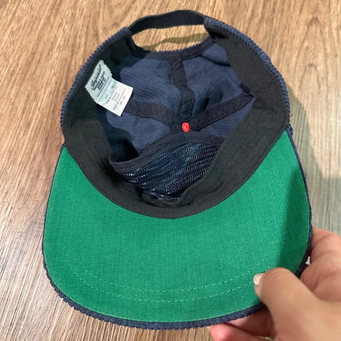 Lake Tahoe suckem up blue corduroy cap