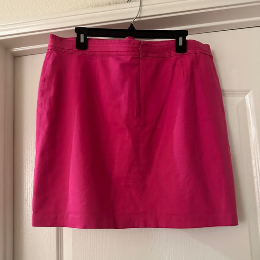 Y2K style pink denim mini skirt size 14