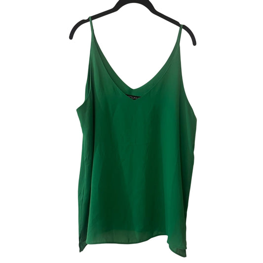 Stella Luce green tank chiffon blouse size extra large