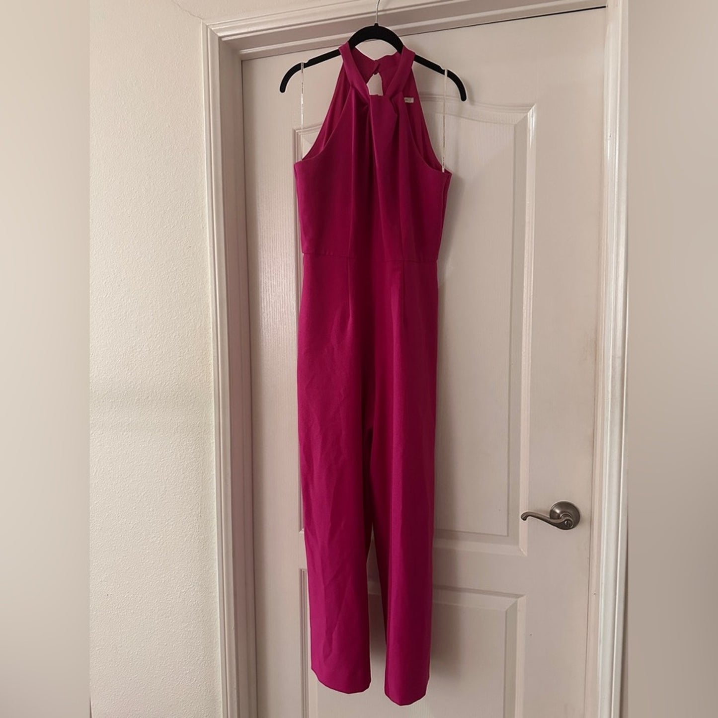 🍷Julia Jordan bright purple twist halter jumpsuit size 8