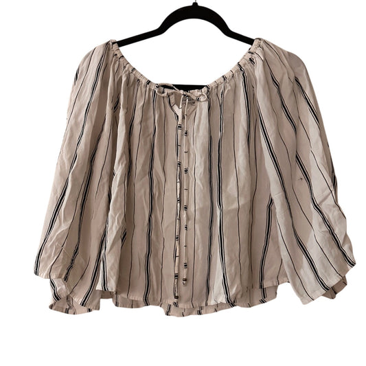 🐈‍⬛Faithful the brand black and white striped blouse size xs