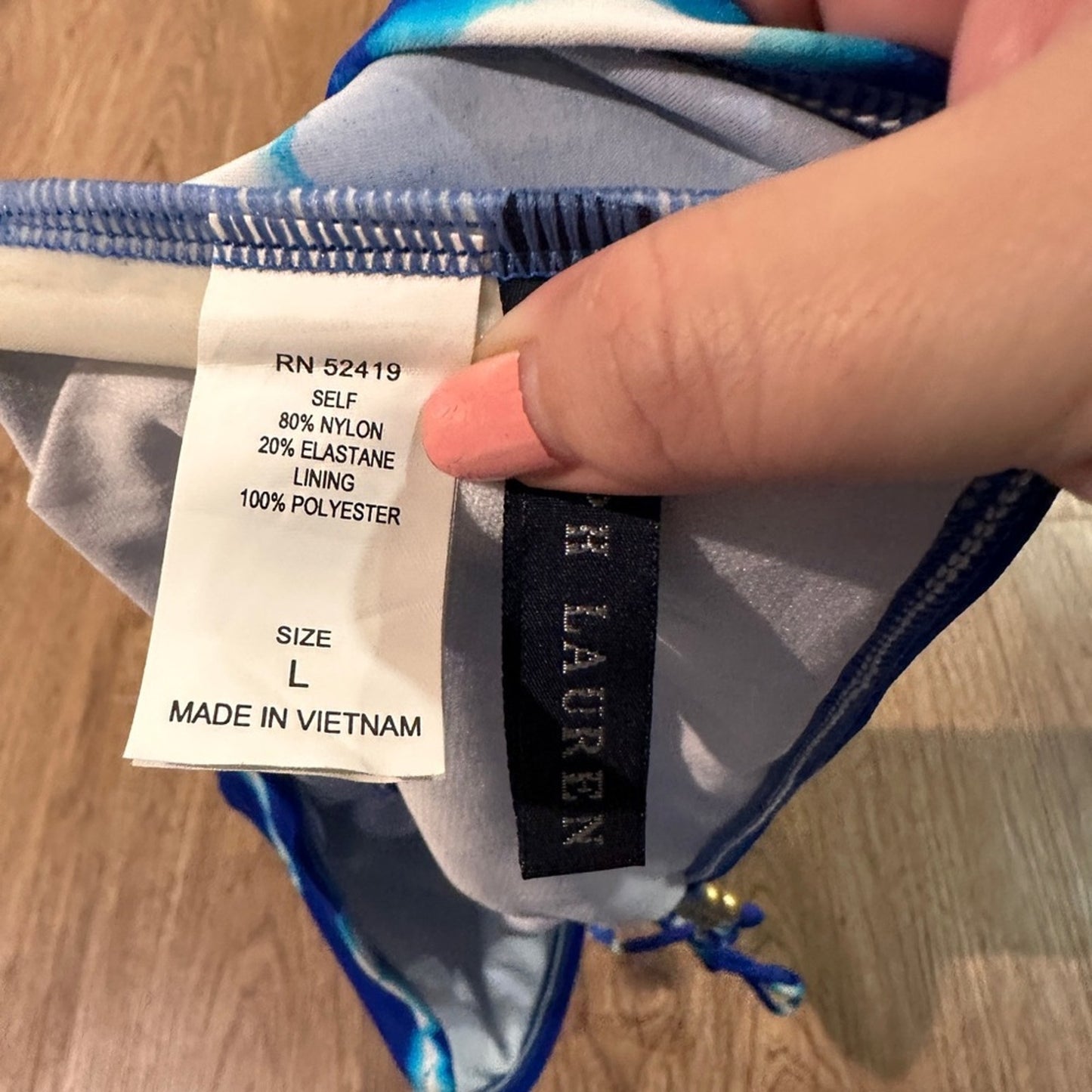 Ralph Lauren blue tankini top size large