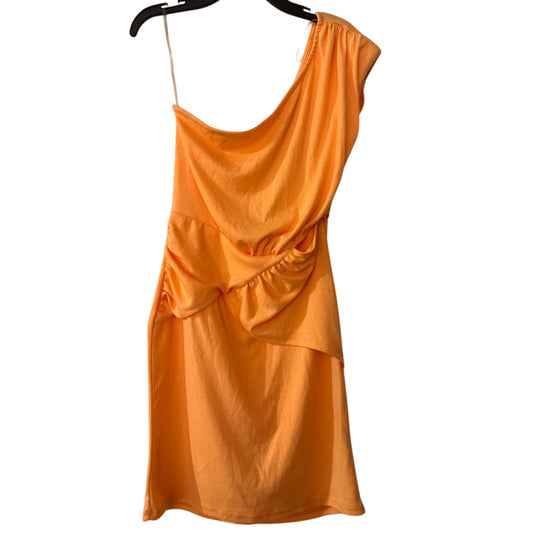 Lush One-Shoulder Orange Dress Size Medium
