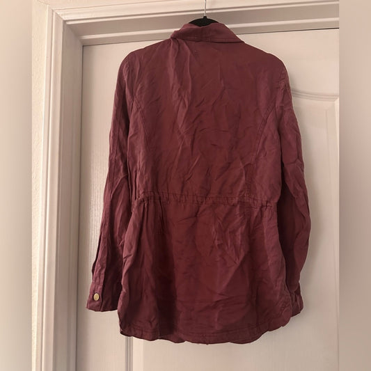Charlotte Russe maroon cargo jacket size small