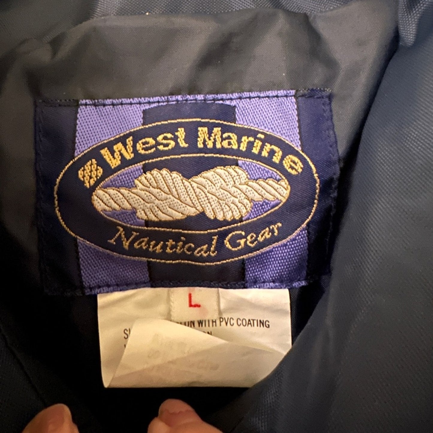 West Marine Nautical Gear fisherman’s nylon wind breaker raincoat size large