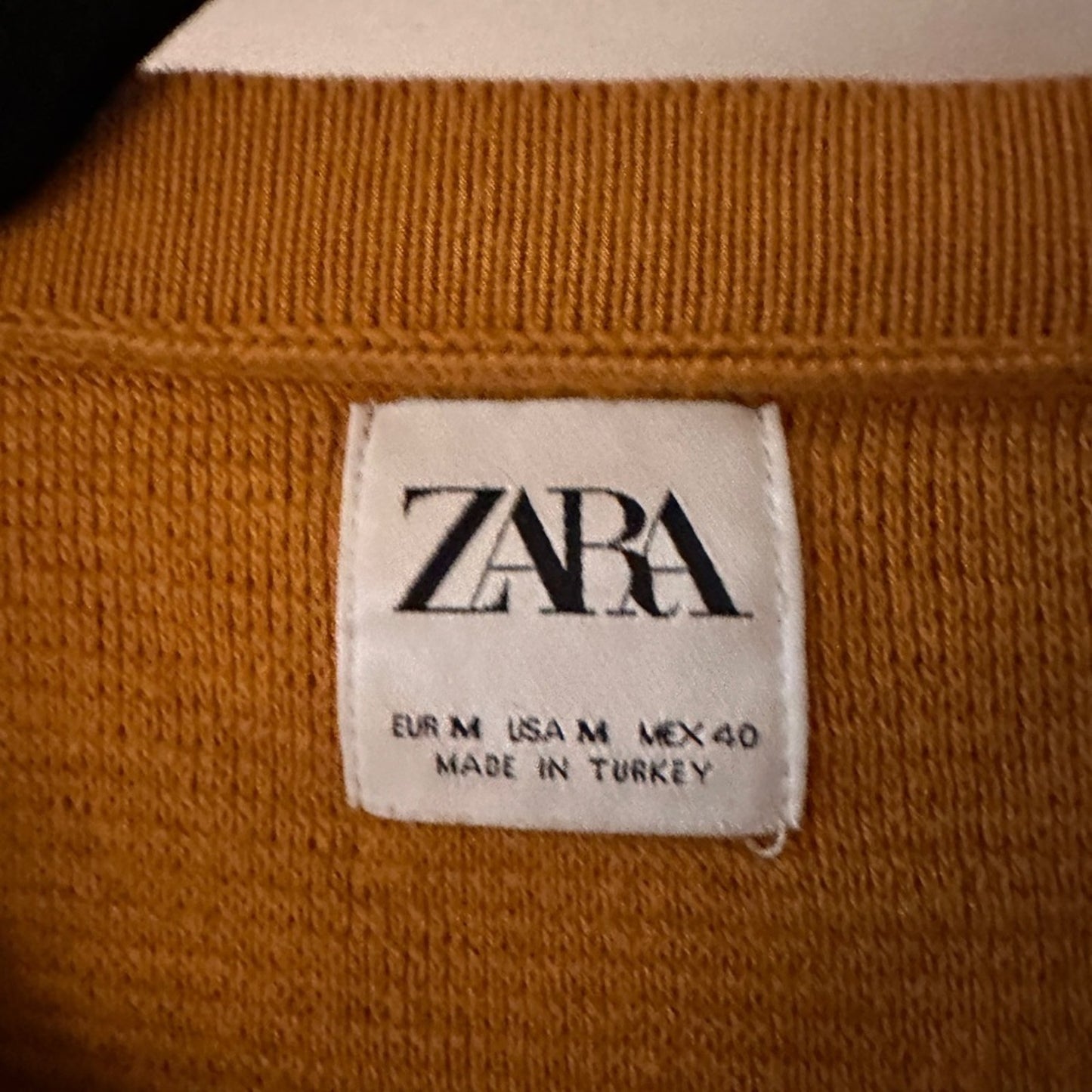 Zara mustard yellow ribbed sweater size medium