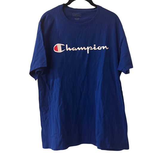Blue champion tee size large