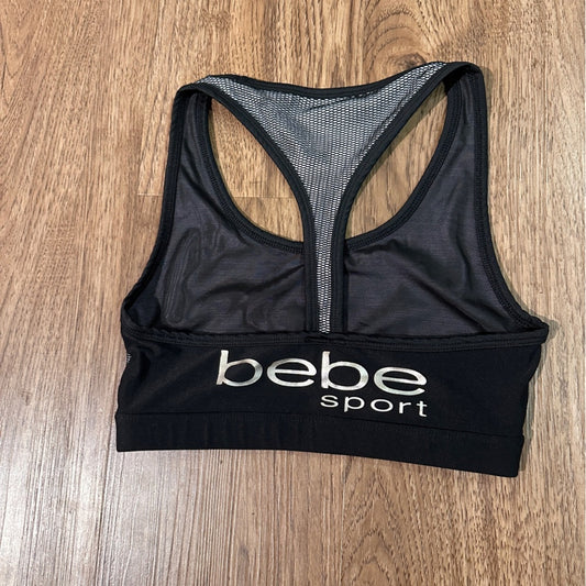 Bebe black and white sports bra size xs
