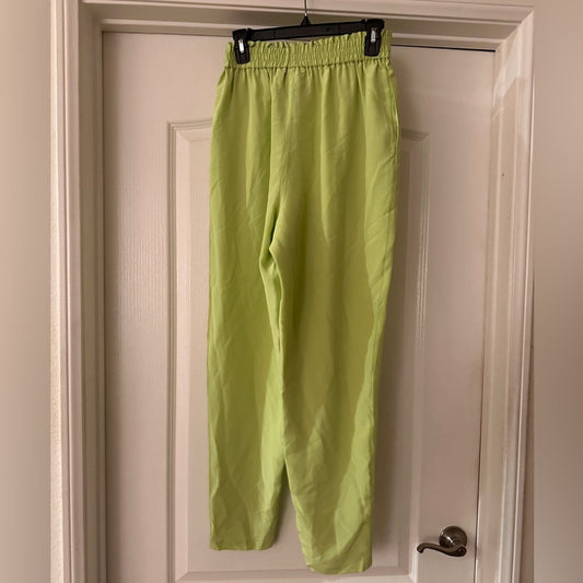 NWT vintage deadstock Dianne Gilman lime green pants size small