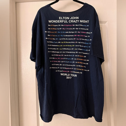 Elton John 2017 tour tee size XXL