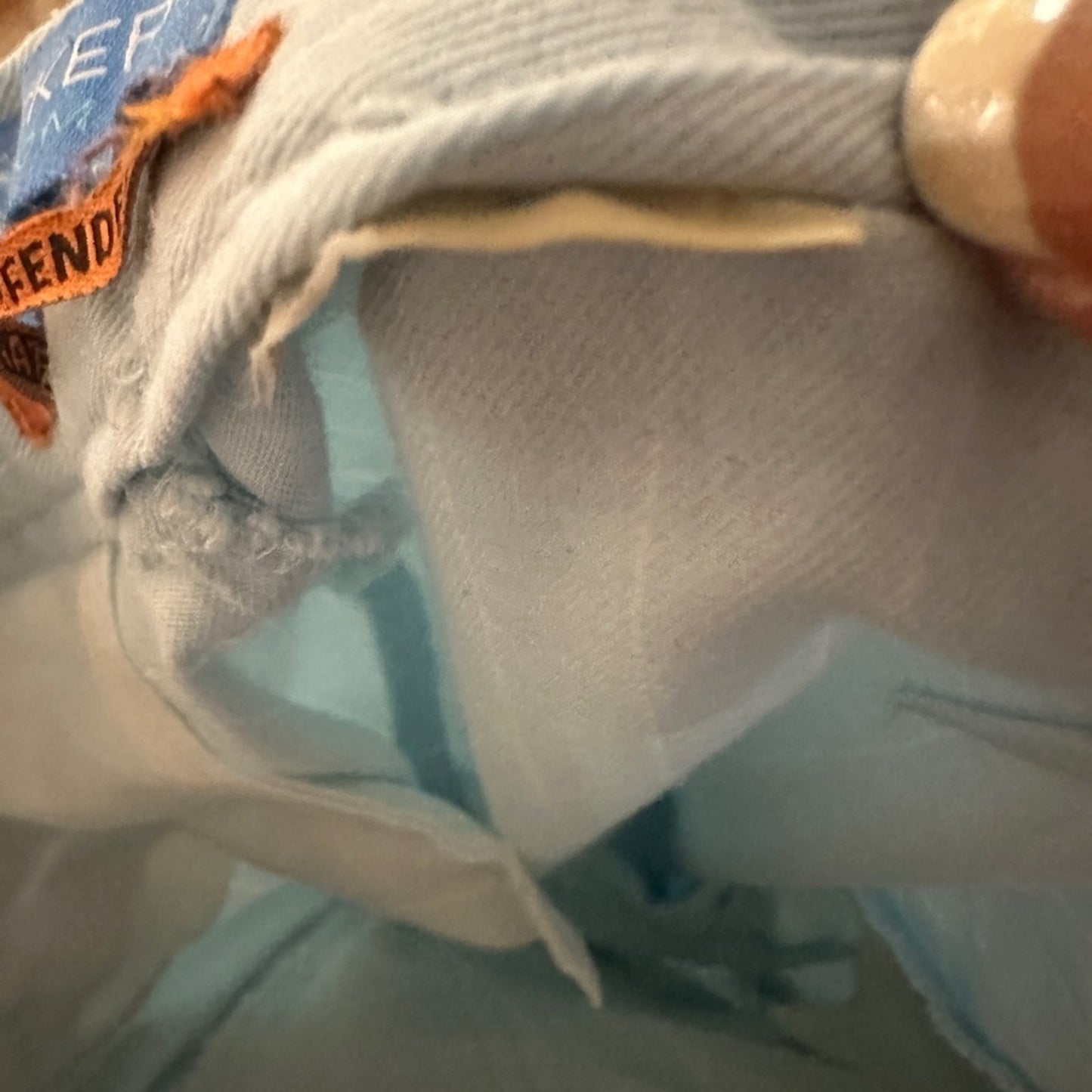 Dockers lightwash chambray denim pinstripe pants