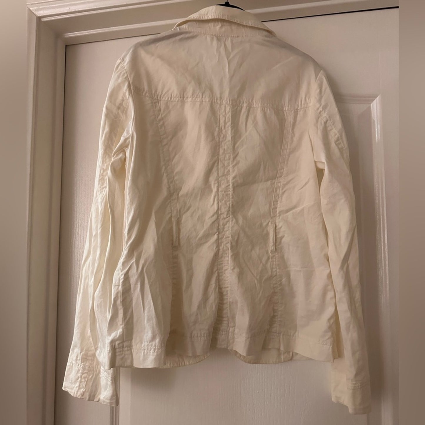 H&M white cotton jacket size 10