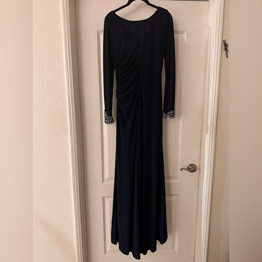 Eliza J Elegant Dark Navy Evening Gown Size 6