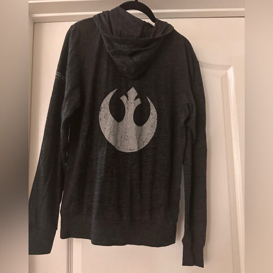 Star Wars dark grey zip up hoodie size small