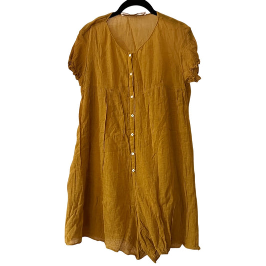 Zara mustard gauze playsuit romper size small