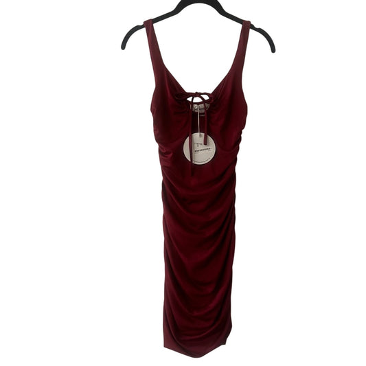 🍷 NWT Luvalot bodycon red mini dress size US 2