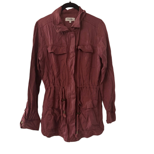 Charlotte Russe maroon cargo jacket size small