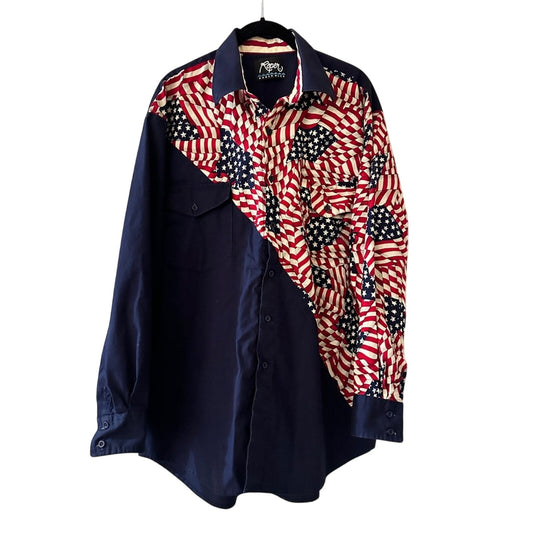 Vintage Roper American themed button up shirt size extra large