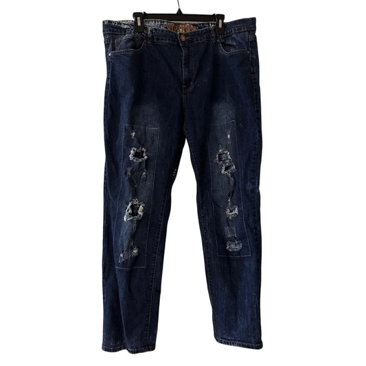 VIP distressed straight leg jeans size 23