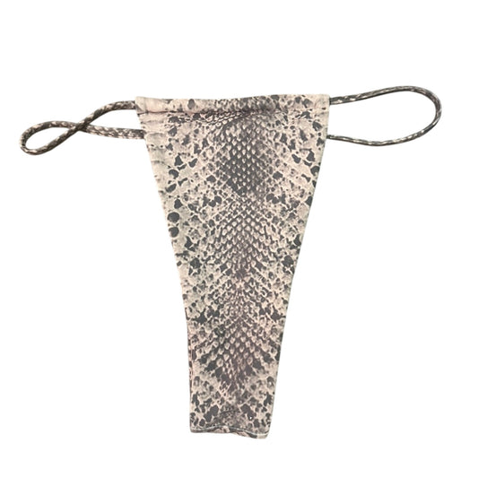 NWOT Matte swim brown snake print high waisted bikini swim bottom size medium