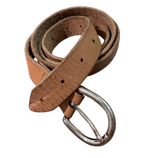 Light brown leather belt