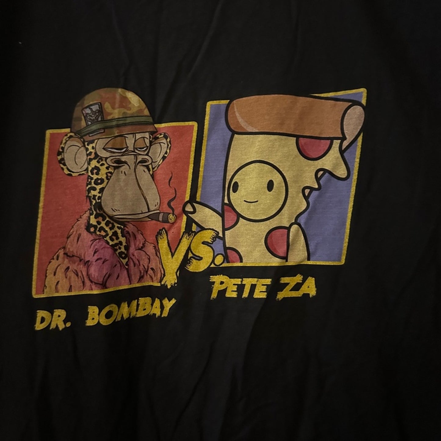Dr. Bombay vs Pete Za black graphic tee size 3XL