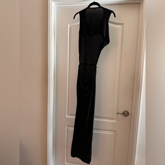 Vijo Couture black open back maxi dress size small