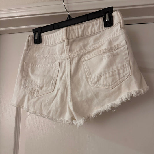 Kendall & Kylie super high rise white denim shorts size 5