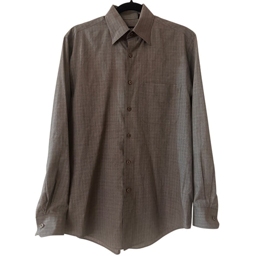 Van Heusen wrinkle free grey button up shirt size small