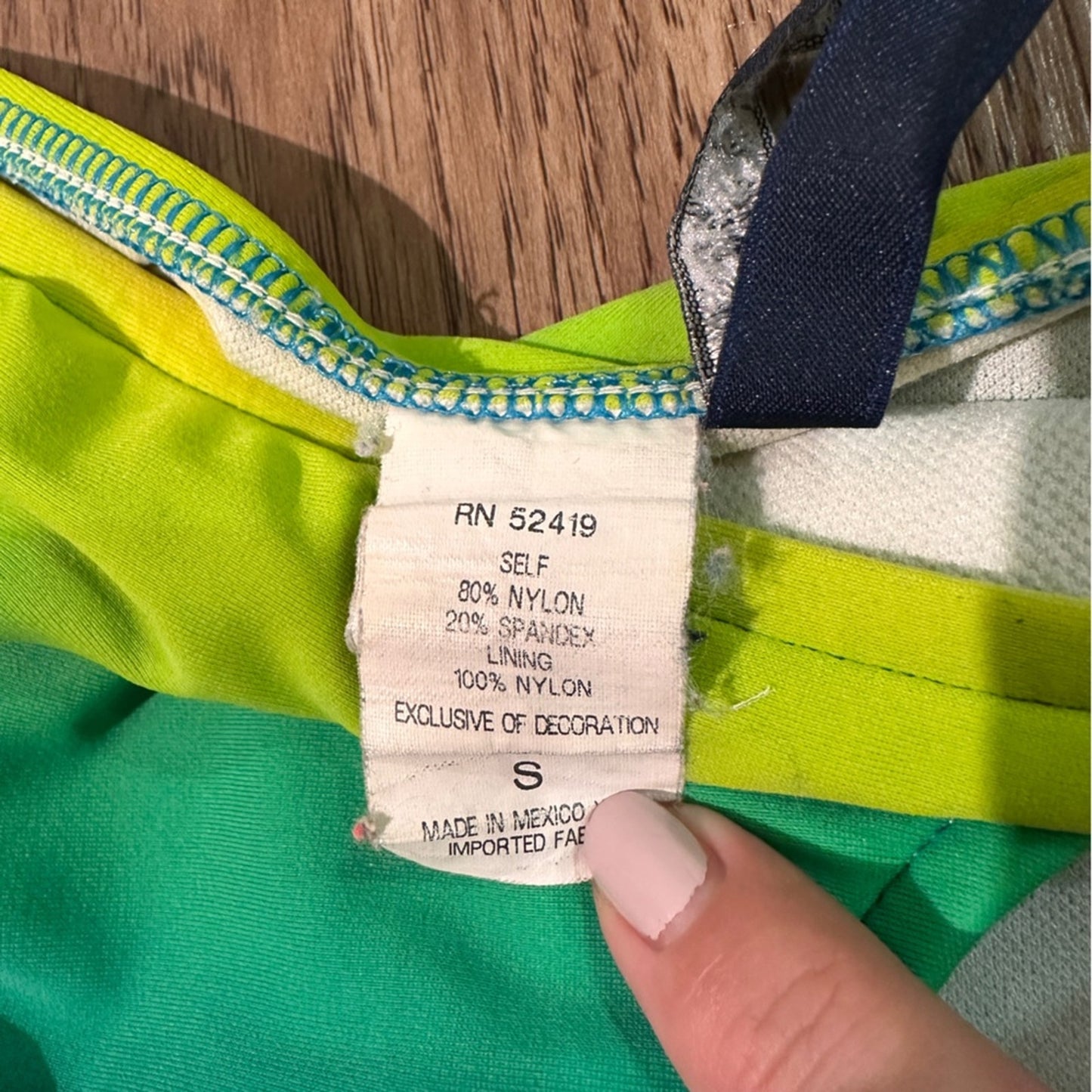 🍷Polo Ralph Lauren green and blue ombré swimsuit bottoms size small