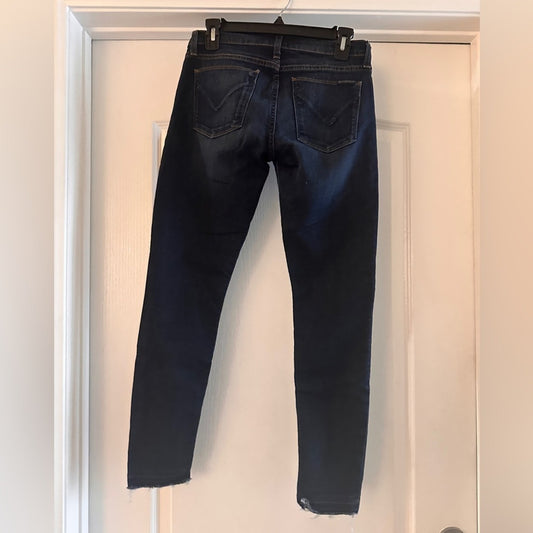 Hudson jeans the Krista supper skinny ankle with raw hem size 26