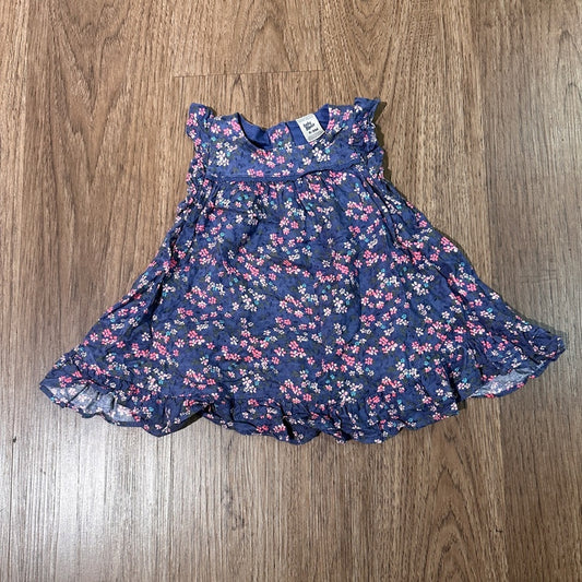 Baby B’gosh blue and pink floral dress size 6-9months